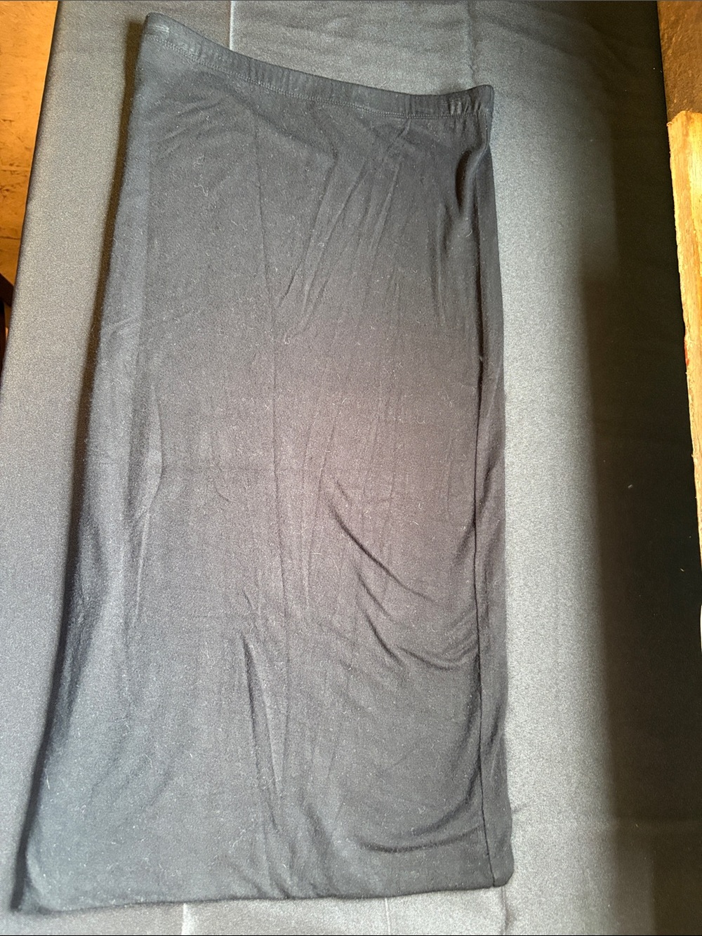 Leith Black Rayon Body Con Midi Skirt Size Small